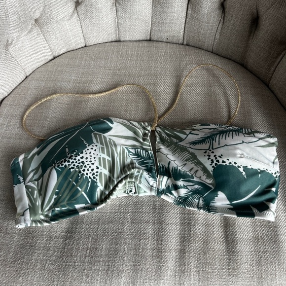 Aerie Palm Print Bandeau Bikini Top - Picture 1 of 3